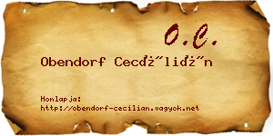 Obendorf Cecílián névjegykártya